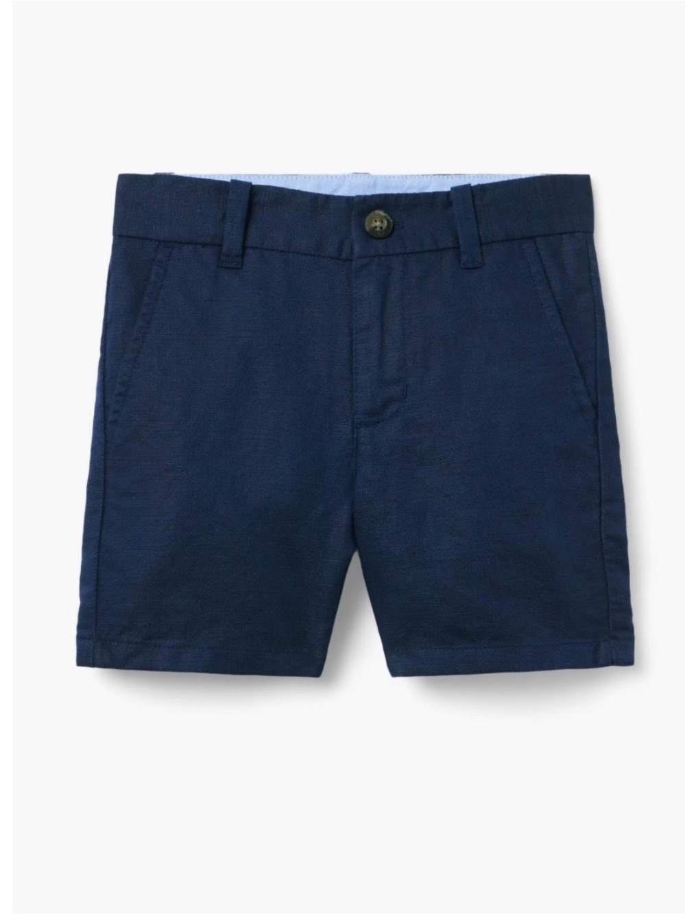 Janie and Jack Linen and Cotton Navy Shorts with Button Waist